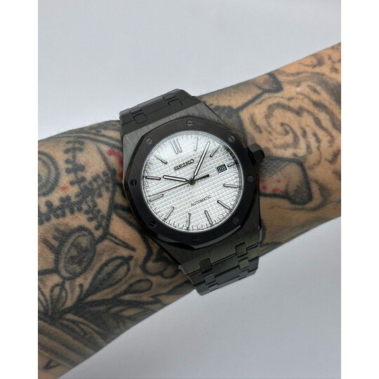 Custom Seiko Mod • Black White AP • 42mm